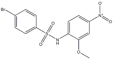 4-BroMo-N-(2-Methoxy-4-nitrophenyl)benzenesulfonaMide, 97% Struktur