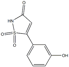 5-(3-Hydroxy-phenyl)-1,1-dioxo-1,2-dihydro-1l6-isothiazol-3-one Struktur