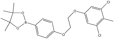 2-(4-(2-(3,5-dichloro-4-Methylphenoxy)ethoxy)phenyl)-4,4,5,5-tetraMethyl-1,3,2-dioxaborolane Struktur