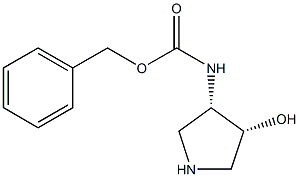 benzyl (3S,4R)-4-hydroxypyrrolidin-3-ylcarbaMate Struktur