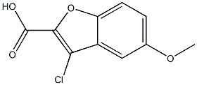 3-Chloro-5-Methoxy-benzofuran-2-carboxylic acid Struktur