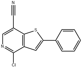 4-chloro-2-phenylthieno[3,2-c]pyridine-7-carbonitrile Struktur