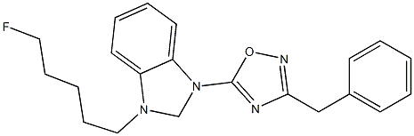 3-benzyl-5-(3-(5-fluoropentyl)-2,3-dihydro-1H-benzo[d]iMidazol-1-yl)-1,2,4-oxadiazole Struktur