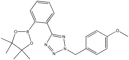 2-(4-Methoxybenzyl)-5-(2-(4,4,5,5-tetraMethyl-1,3,2-dioxaborolan-2-yl)phenyl)-2H-tetrazole Struktur