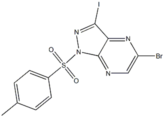 5-broMo-3-iodo-1-tosyl-1H-pyrazolo[3,4-b]pyrazine Struktur