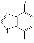 4-chloro-7-fluoro-1H-indole Struktur