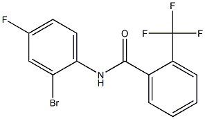 N-(2-bromo-4-fluorophenyl)-2-(trifluoromethyl)benzamide Struktur