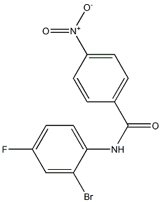 N-(2-bromo-4-fluorophenyl)-4-nitrobenzamide Struktur