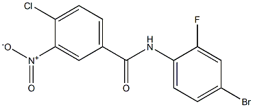 N-(4-bromo-2-fluorophenyl)-4-chloro-3-nitrobenzamide Struktur