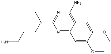 N-(4-amino-6,7-dimethoxyquinazolin-2-yl)-N-methylpropane-1,3-diamine Struktur