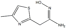 (E)-N'-hydroxy-2-(4-methylthiazol-2-yl)acetamidine Struktur