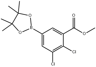 Methyl 2,3-dichloro-5-(4,4,5,5-tetramethyl-1,3,2-dioxaborolan-2-yl)benzoate Struktur