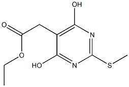 ethyl 2-(4,6-dihydroxy-2-(Methylthio)pyriMidin-5-yl)acetate Struktur