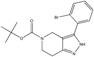 3-(2-BroMo-phenyl)-2,4,6,7-tetrahydro-pyrazolo[4,3-c]pyridine-5-carboxylic acid tert-butyl ester Struktur