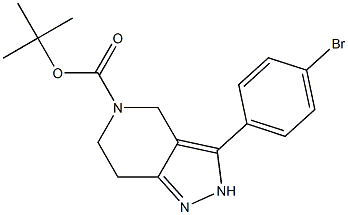 3-(4-BroMo-phenyl)-2,4,6,7-tetrahydro-pyrazolo[4,3-c]pyridine-5-carboxylic acid tert-butyl ester Struktur