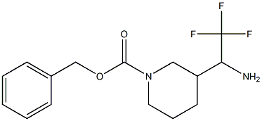 BENZYL 3-(1-AMINO-2,2,2-TRIFLUOROETHYL)PIPERIDINE-1-CARBOXYLATE Struktur