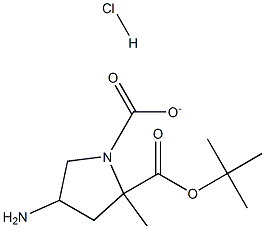 4-aMino-2-[(tert-butoxy)carbonyl]-2-Methylpyrrolidine-1-carboxylate hydrochloride Struktur