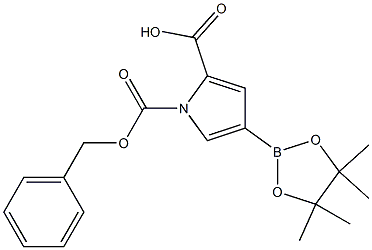 1-(benzyloxycarbonyl)-4-(4,4,5,5-tetraMethyl-1,3,2-dioxaborolan-2-yl)-1H-pyrrole-2-carboxylic acid Struktur