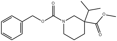 Methyl 1-Cbz-3-isopropylpiperidine-3-carboxylate Struktur