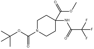 Methyl N-Boc-4-(trifluoroacetylaMino)piperidine-4-carboxylate Struktur