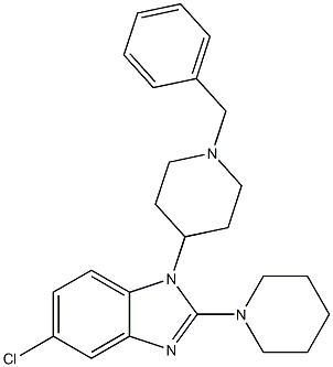 1-(1-benzylpiperidin-4-yl)-5-chloro-2-(piperidin-1-yl)-1H-benzo[d]iMidazole Struktur