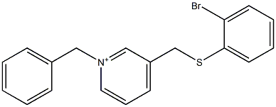 1-benzyl-3-(((2-broMophenyl)thio)Methyl)pyridin-1-iuM Struktur