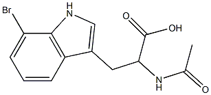 2-acetaMido-3-(7-broMo-1H-indol-3-yl)propanoic acid Struktur