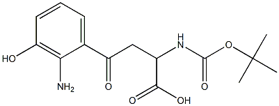 4-(2-aMino-3-hydroxyphenyl)-2-((tert-butoxycarbonyl)aMino)-4-oxobutanoic acid Struktur