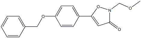 5-(4-(benzyloxy)phenyl)-2-(MethoxyMethyl)isoxazol-3(2H)-one Struktur