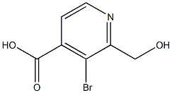 3-broMo-2-(hydroxyMethyl)isonicotinic acid Struktur