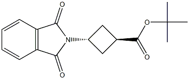 trans-tert-butyl 3-(1,3-dioxoisoindolin-2-yl)cyclobutanecarboxylate Struktur