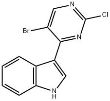 3-(5-broMo-2-chloropyriMidin-4-yl)-1H-indole Struktur