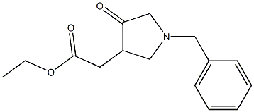 (1-Benzyl-4-oxo-pyrrolidin-3-yl)-acetic acid ethyl ester Struktur