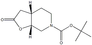 (3aS,7aR)-tert-Butyl hexahydro-2-oxofuro[2,3-c]pyridine-6(2H)- carboxylate Struktur