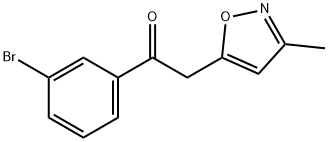 1-(3-broMophenyl)-2-(3-Methylisoxazol-5-yl)ethanone Struktur