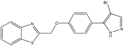 2-[4-(4-BROMO-2H-PYRAZOL-3-YL)-PHENOXYMETHYL]-BENZOTHIAZOLE Struktur