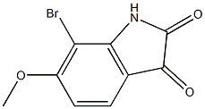 7-broMo-6-Methoxyindoline-2,3-dione Struktur