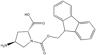 (2R,4S)-1-FMoc-4-AMINO-PYRROLIDINE-2-CARBOXYLIC ACID Struktur