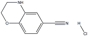 3,4-dihydro-2H-benzo[b][1,4]oxazine-6-carbonitrile hydrochloride Struktur