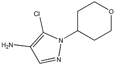 5-Chloro-1-(tetrahydro-pyran-4-yl)-1H-pyrazol-4-ylaMine Struktur