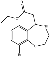 ethyl 2-(9-broMo-2,3,4,5-tetrahydrobenzo[f][1,4]oxazepin-5-yl)acetate Struktur