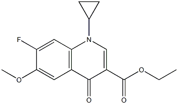 1-Cyclopropyl-1,4-dihydro-7-fluoro-6-Methoxy-4-oxo-3-quinolinecarboxylic Acid Ethyl Ester Struktur