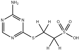 2-(4-AMino-1,3,5-triazin-2-yl)sulfanylethanesulfonic Acid-d4 Struktur