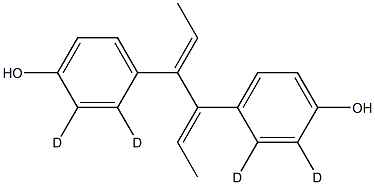 4,4'-[(1Z,2Z)-1,2-Diethylidene-1,2-ethanediyl]bisphenol-d2 Struktur