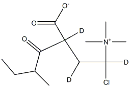 2-Methylbutyrylcarnitine-d3 Chloride Struktur