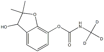 2,3-Dihydro-3-hydroxy-2,2-diMethyl-7-benzofuranyl (Methyl-d3)carbaMate Struktur