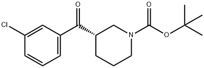 (S)-tert-butyl 3-(3-chlorobenzoyl)piperidine-1-carboxylate Struktur