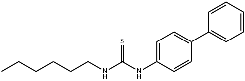 1-(biphenyl-4-yl)-3-hexylthiourea Struktur