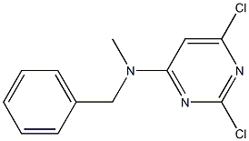 N-benzyl-2,6-dichloro-N-MethylpyriMidin-4-aMine Struktur