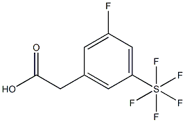 3-Fluoro-5-(pentafluorothio)phenylacetic acid, 97% Struktur